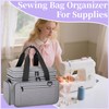 Large Sewing Supplies Organizer, Double Layer Sewing Storage Organizer with