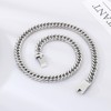 Azubpi Men's Stainless Steel Cuban Link Chain Necklace, Retro Punk