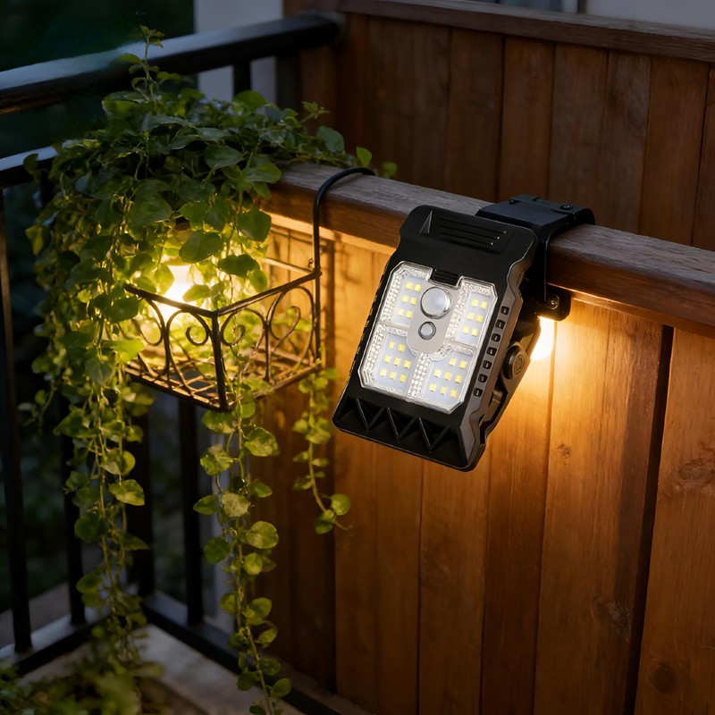 YZYOE 2 Pack LED Outdoor Solar Mini Clip Lights, Portable