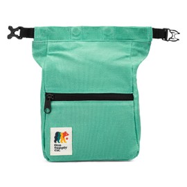 Oso Supply Co - Kulshan Bouldering Bucket, Large Size Chalk Bag for Rock Climbing, Chalk Pot with Magnetic Roll Down Closure, Brush Loop, Zippered Pockets for Climbers, Weightlifting (Turquoise)