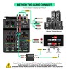 Professional Audio Mixer, 4 Channel Sound Mixer With Dual Wireless