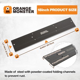 ORANGE MONSTER 18 Inch Sheet Metal Bender Tool for HVAC Ductwork, 16-Gauge Steel Metal Folding Tool with Sight Holes, 3/8" & 1" Depth for Bending, Edging, Seams, Sheet Metal Work
