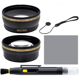 55MM HD Optical TELEPHOTO Zoom Lens + HD Ultra Wide Angle Lens + Bonus for Nikon D3400 Nikon D3300 D5600 D3500