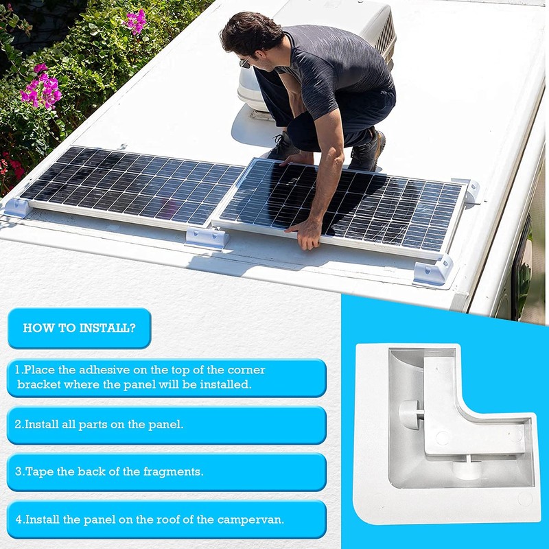 QIQN Solar Panel Mounting Brackets, Solar Panel Mounting Bracket, ABS