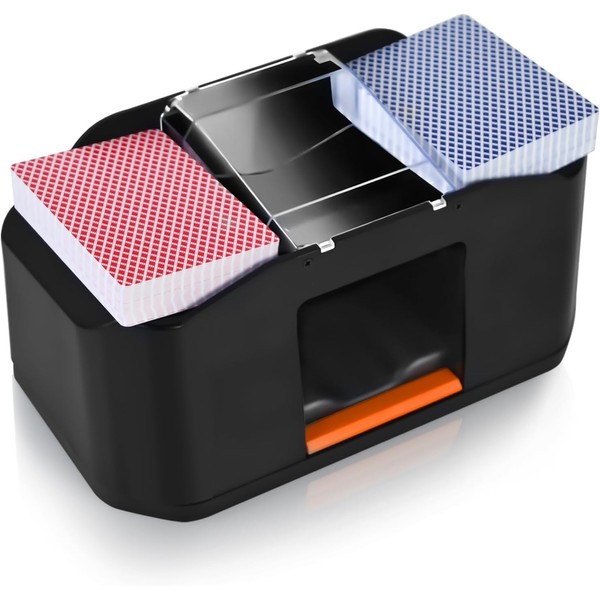 YOOUT 2 Decks Quiet Card Shuffler, Automatic 2000 MAh Rechargeable