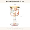 MACKENZIE-CHILDS Stemmed Wine Glass, Decorative Wine Glassware, 16 Ounces, Butterfly