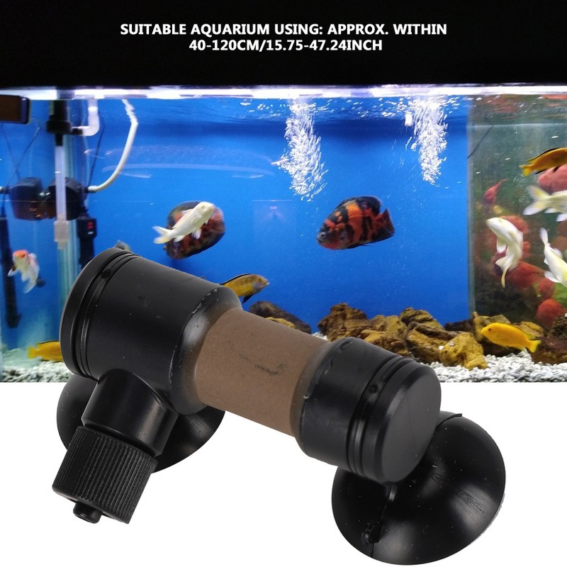 Plastic Black Aquarium Carbon Dioxide Refiner Precision Ceramic Tube Fish