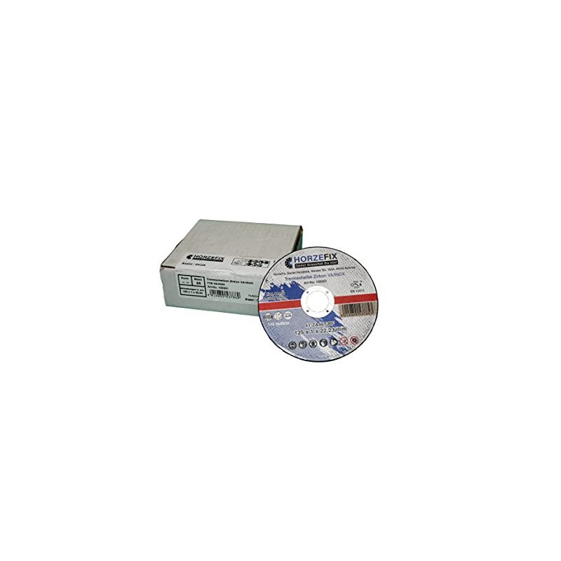 Cutting Disc Zircon VA/INOX 125 x 1.0 mm x 22.23