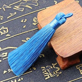 NC 20pcs Mini Silk Tassels Handmade Keychain Tassels Bulk Charms Pendant Fringe Trimmings with Loops DIY Projects, Bookmark Tassel Handmade Soft Ice Silky Tassels