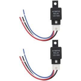 EMSea 2X 4 Pin DC 12V 40A Car Relay with Fuse and Harness JD-2912 for Cars Trucks Motorcycles and Other 12V Vehicles