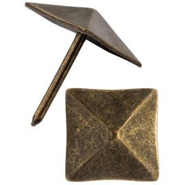 FUXXER® 20 x Decorative Head Nails, Furniture Nails, Upholstery Nails, Antique Bronze Look, 19 x 19 mm