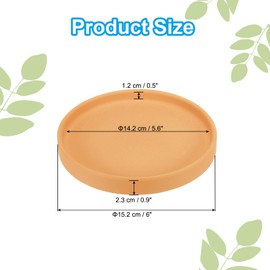 PATIKIL 6 Inch Round Ceramic Plant Saucer, Plant Saucer Tray Flower Planter Drip Tray for Indoors Outdoors Patio Balcony, Terracotta