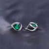 Jewelrypalace 3.4ct Luxury Synthetic Nano Russian Green Emerald Stud Earring