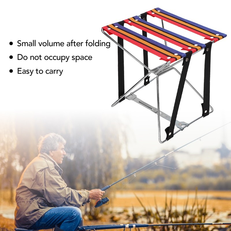 Pedicure Foldable Stool 4 Gears Adjustable Oxford Fabric Folding Stool