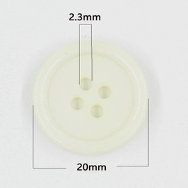 100 Pieces Buttons, 4 Hole Round Resin Buttons for DIY Sewing, Coats Clothes, Children’s Manual Sewing Painting (Pearlescent 20MM)