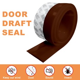 Pehoto Door Draft Stopper Under Door Draft Blocker Insulator Door Sweep Weather Stripping Noise Stopper Strong Adhesive 39'' Length