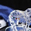 SEGOY Crystal Elephant Animal Figurine Collection Glass Ornament Table -