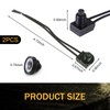 Ferianl 2PCS Waterproof RV Push Button Switch, 12V Wired Miniature