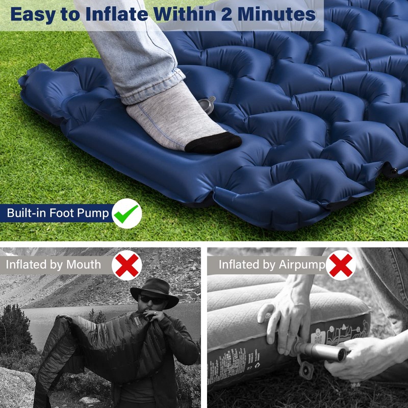Owelth Self-Inflating Outdoor Sleeping Mat, Thickened Air Mattress Camping with