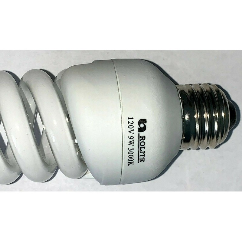Rolite 9W - 120V 3000K Medium E26 Base Mini Spiral