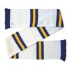 Leeds style White, Royal Blue, and Gold Retro Bar Scarf
