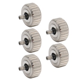 5pcs Watch Crown Parts Convenient Steel Assorted Watch Crown Parts for Watch Replacement Accessories6.5mm / 0.26in
