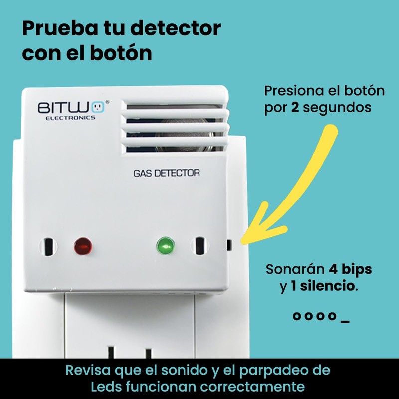 Detector de Gas Alarma Detector de Fugas de Gas LP