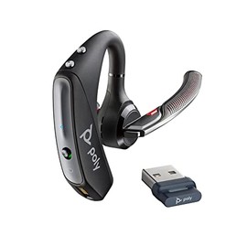 Plantronics by Poly Voyager 5200 UC Wireless Headset & Charging Case - Works w/Teams, Zoom - (206110-102) (Renewed)