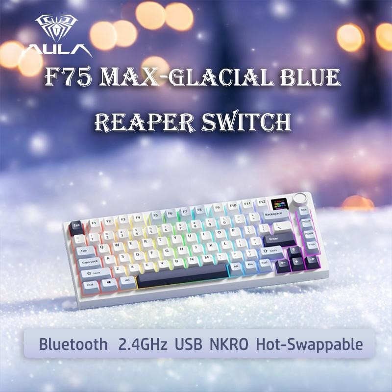 Aula F75 MAX Wireless Mechanical Keyboard with TFT Screen and