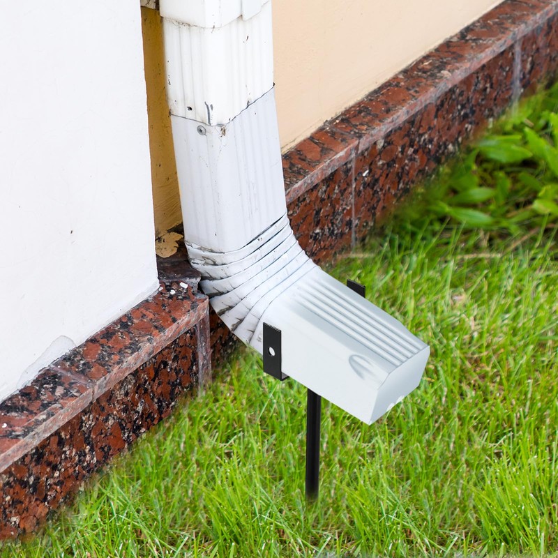 Otoolling 2 Pack Rainwater Downspout Brackets, Downspout Adapters, Heavy Duty