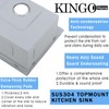 KINGO HOME Drop in Bar Sink,20 x 21 Inch Single