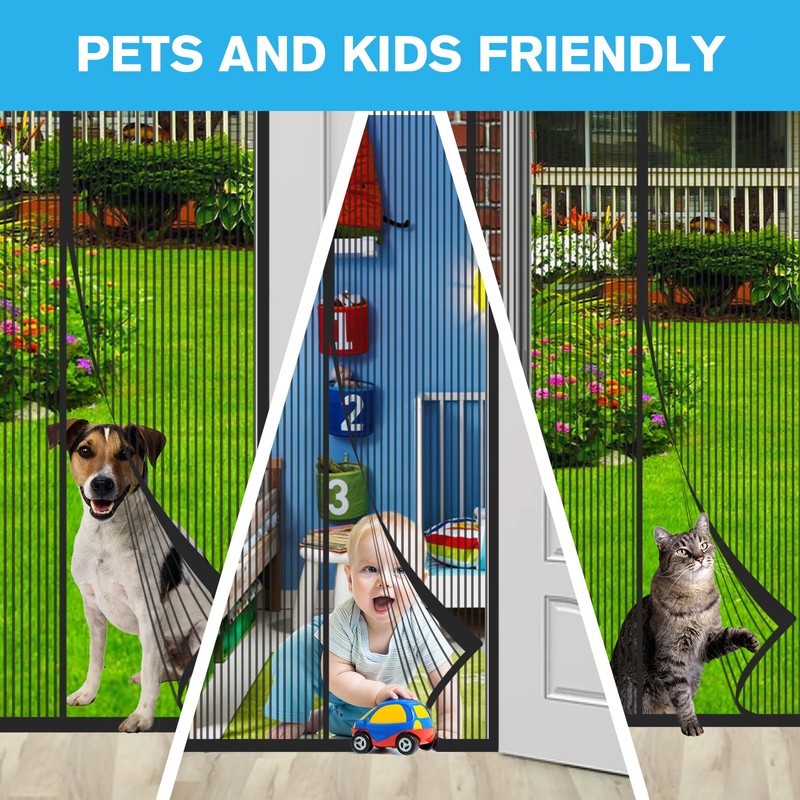 Magnetic Screen Door, 35"*82" Strong Mesh Net Closure - Keep