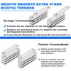 10pcs Magnets Bar with Holes, 20Kg+ Pulling 40x13.5x5mm Neodymium Magnets