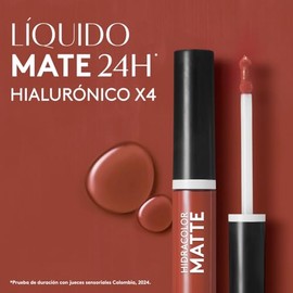 sika  Labial Hidracolor Mate Edicin Limitada 6 ml, Acabado Mate, 4X cido Hialurnico, Hidratacin 36H, No Transfer 24H, Color Intenso y Larga Duracin,  