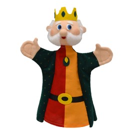Hand Puppet Fairy Tale Figure King 29 cm, Ideal for Puppet Theatre and Role Play, for Children, Baby, Boys, Girls