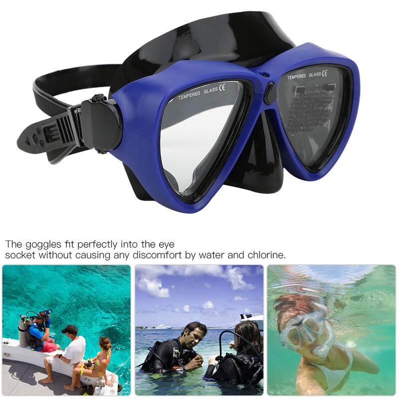 Adult Diving Goggles Swimming Scuba Snorkel Equipment Anti Fog Underwater
