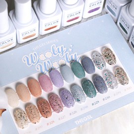 Thezel The Gel Woolly Woolly 10-piece set glitter velvet gel / 더젤 울리울리 10종 세트 글리터 벨벳젤