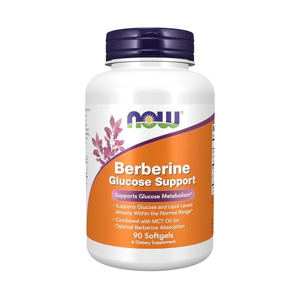 NOW Foods NOW Supplements, Berberine Glucose Support, Combined with MCT
