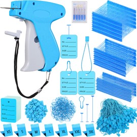 3576 Pcs Tagging Gun Clothes Garment Tag Attacher Kit with Needles Standard Plastic Barbs Fasteners Hang Tag Strings Gourd Safety Pins Retail Price Tags Size Labels for Store Warehouse (Sky Blue)