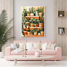 Skyboda Diamond Painting Kits for Adults, DIY Plant Diamond Art Kits Full Round Drill Gem Art Diamond Dots for Home Wall Art Decor 30x40cm