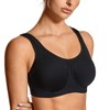 SYROKAN Women's High Impact Removable Pads Sports Bra Underwire Full