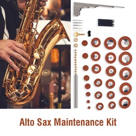 Alto Saxophone Pad Set Sax Repair Maintenance Kit Wind Musical Instrument Parts Accessories Compatible with Saxophone
