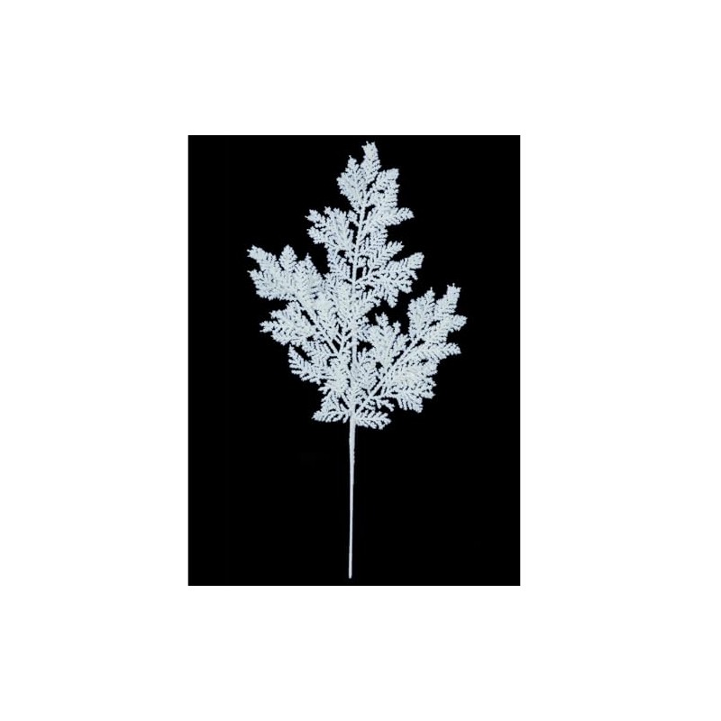 SilksAreForever 22" Flocked Artificial Cedar Stem -White (Pack of 36)