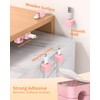 6-Pack Pink Cable Organizer Clips, Magnetic Cable Holder, XOVRAETH Strong