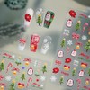 Christmas Nail Stickers 5D Embossed Cute Christmas Tree Penguin Nail