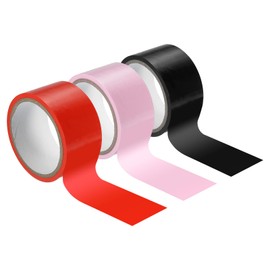 PATIKIL Non Stick Static Tapes 2in x 50Ft 3 Roll Duct Tape for Organizing Cable 3 Colors