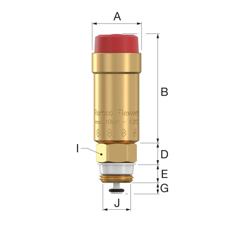Flamco Flexvent Float Aerator, Quick Bleeder R1/2 27740