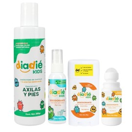 Diadie Kids Desodorante Natural Niños Axilas Pies Multipack Pack