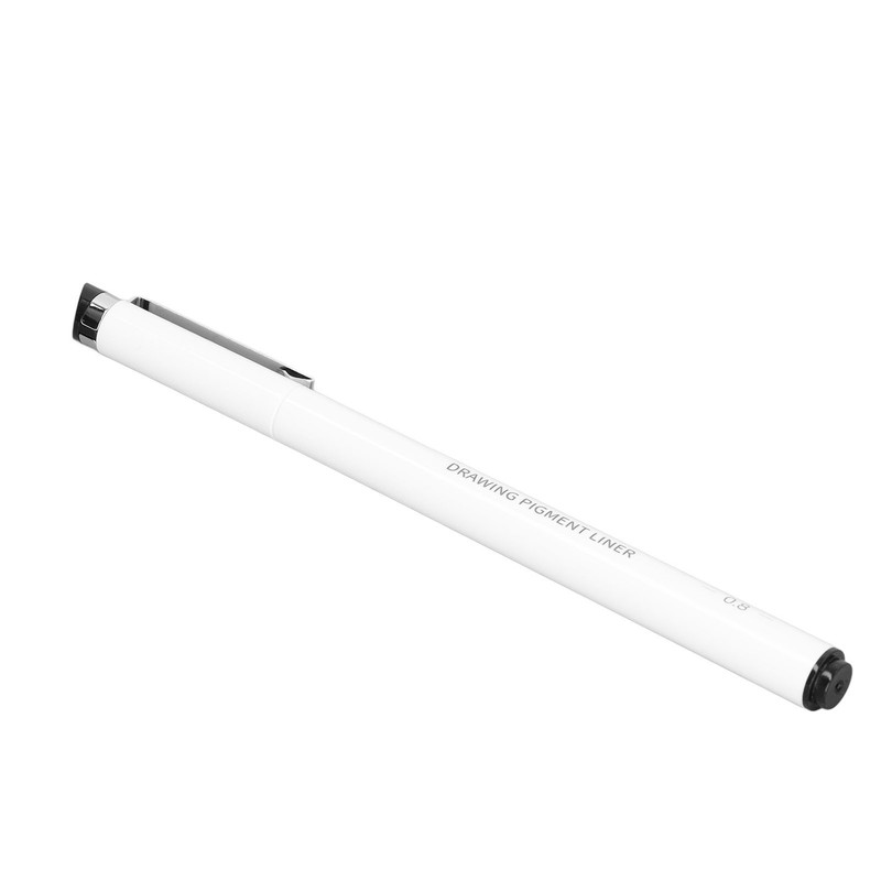 10Pcs Fineliner Pens Black Ink Durable Waterproof Fadeless High Smoothness