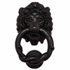 Mythrojan Lion Head Front Door Knocker Artisan Made Antique Door